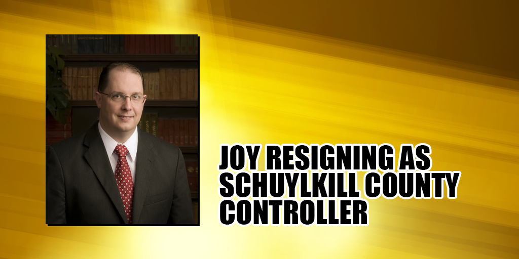 christy joy resigning schuylkill county controller