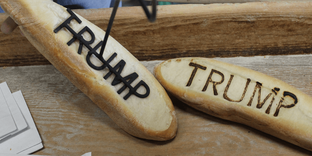 trump bread branding iron