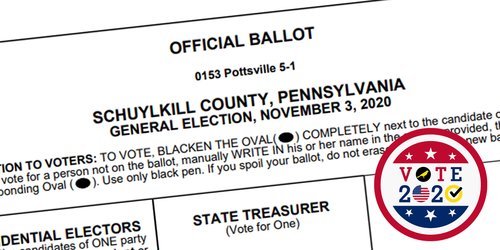 vote 2020 schuylkill county general election sample ballots