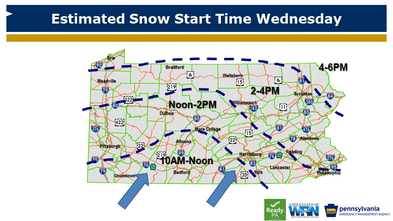 big noreaster schuylkill county december 16 timing