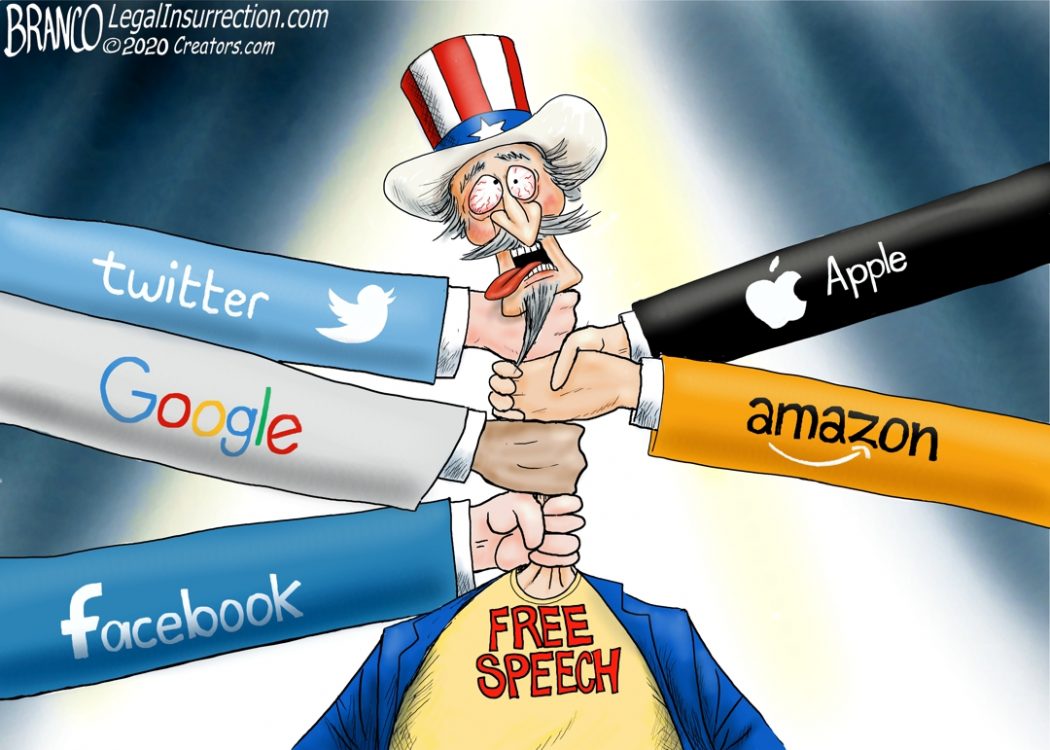 internet free speech twitter bans conservatives