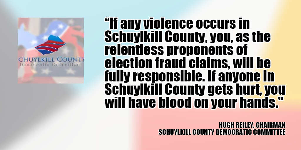 schuylkill democrats blood on your hands