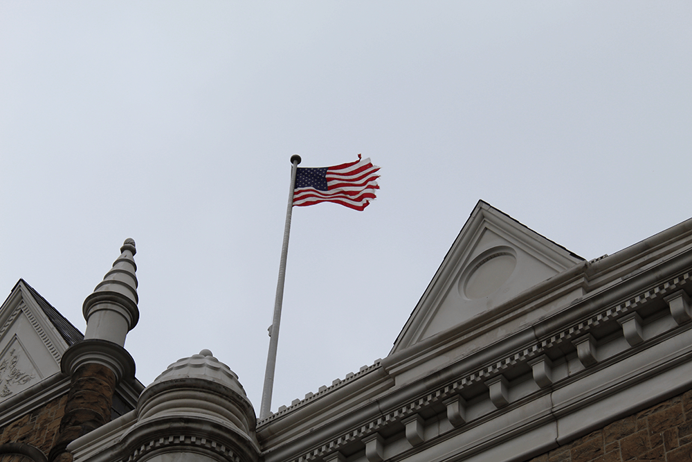 schuylkill county courthouse flag ripped