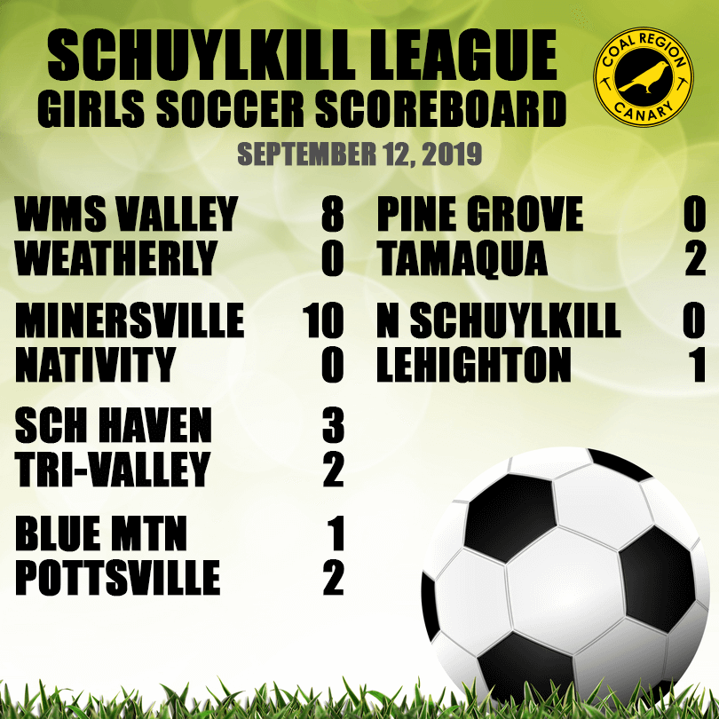 schuylkill girls soccer scores september 12