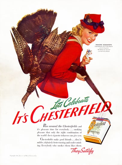 vintage thanksgiving ads chesterfield cigarettes