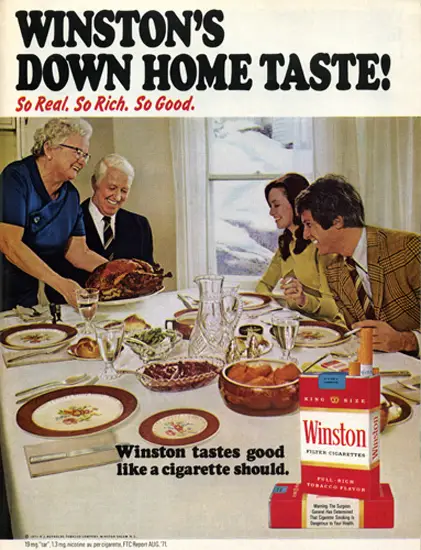 vintage thanksgiving ads winston cigarettes