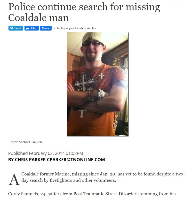 corey samuels missing