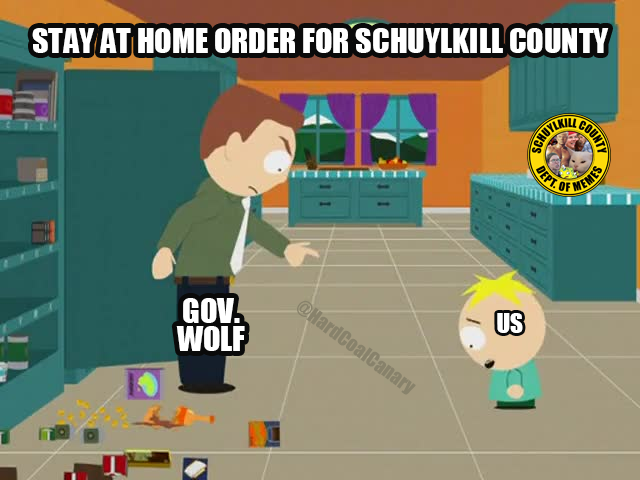 butters stay at home order schuylkill county