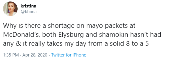 mayo packet mcdonalds tweet