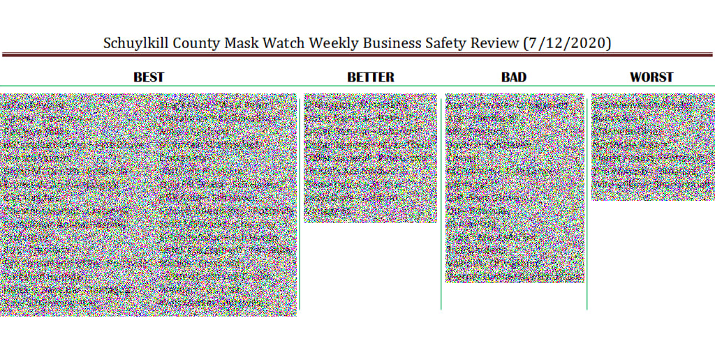 schuylkill county mask watch july 12-2