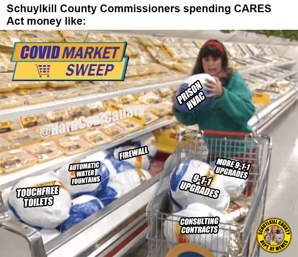 schuylkill county cares act spending