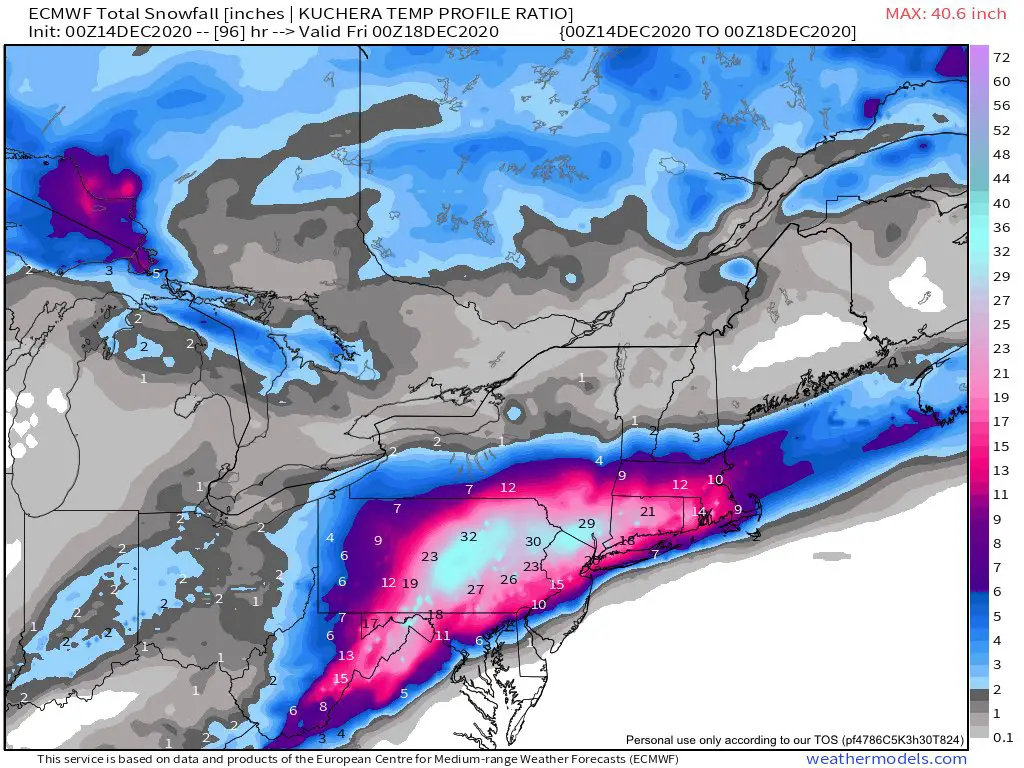 euro model snow storm wednesday