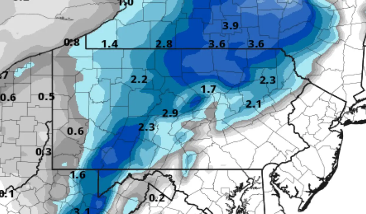 euro model april 1 snow pennsylvania