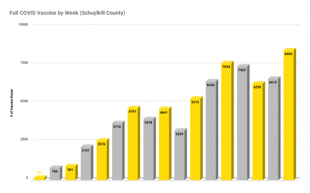 More then 27% of Schuylkill County Adults Vaccinated Against COVID