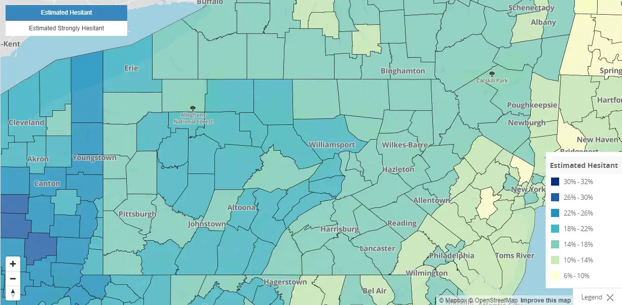 vaccine hesitancy schuylkill county pennsylvania