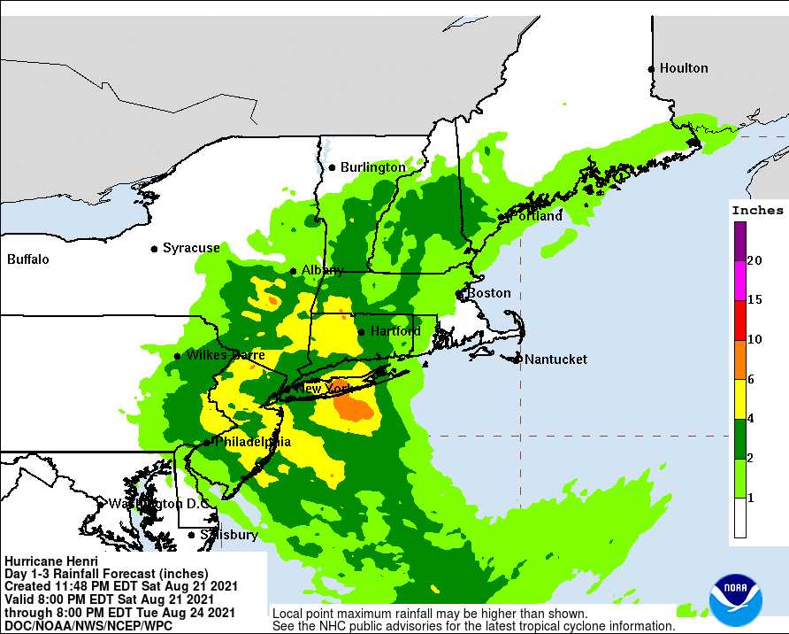 hurricane henri schuyklill county