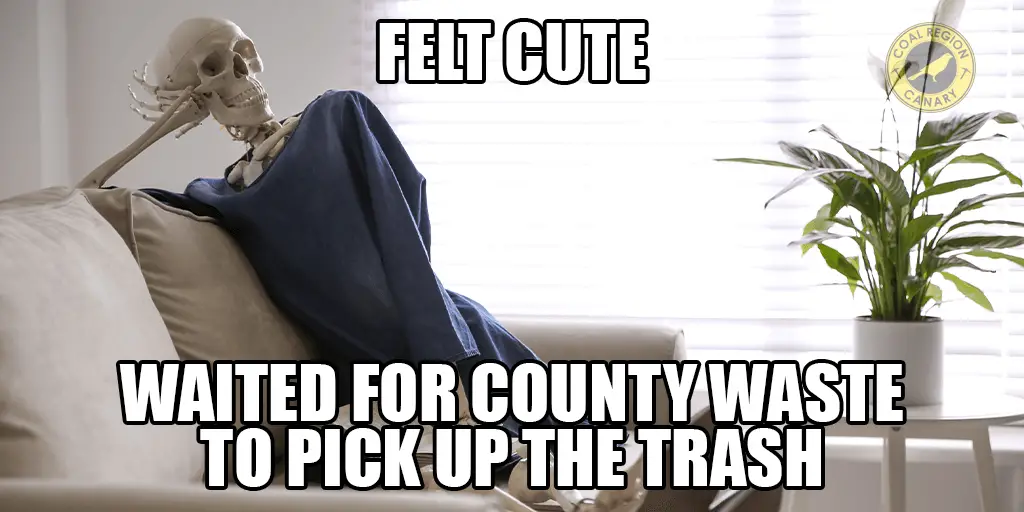 county waste felt cute meme