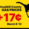 gas prices infographic march 6-12 2022 schuylkill county
