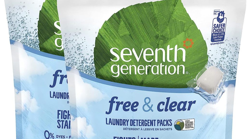 Seventh Generation Laundry Detergent Packs Laundry Soap Free & Clear