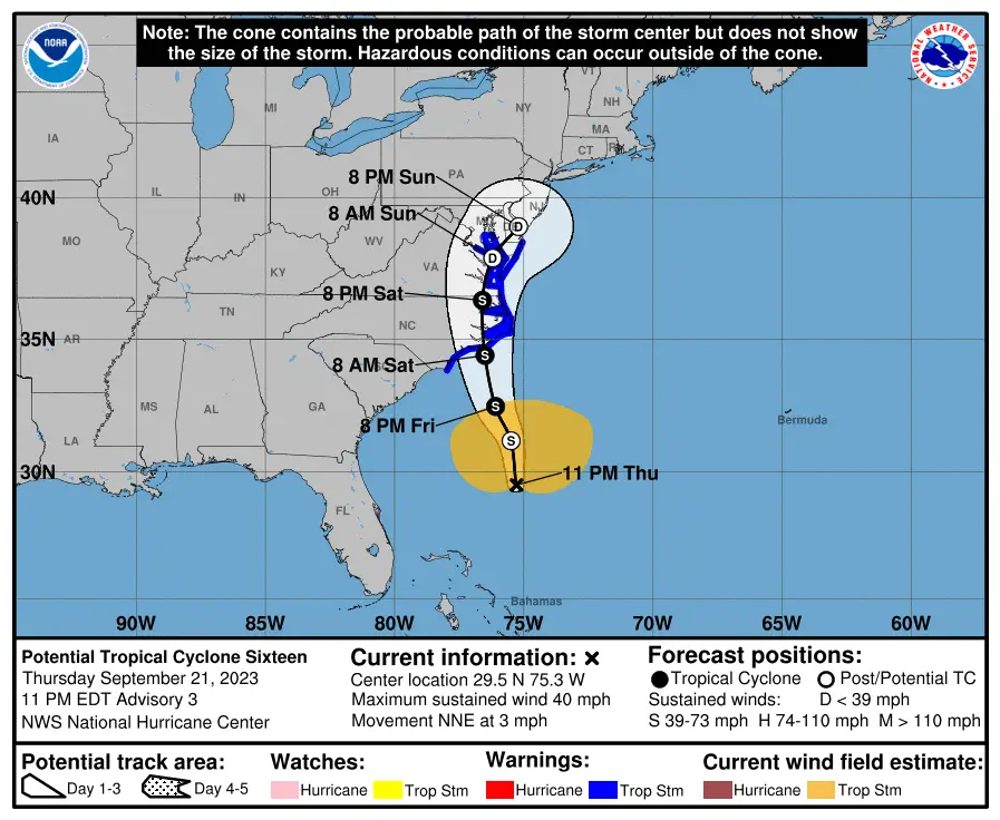 potential tropical cyclone 16 track