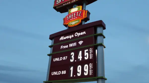 Sheetz locations in Schuylkill County are selling Unleaded 88 gasoline at $1.99 per gallon during Thanksgiving week.