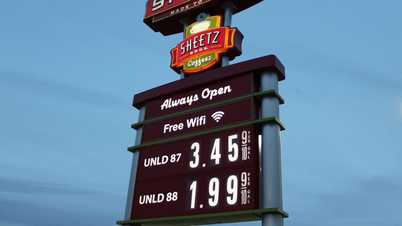 Sheetz locations in Schuylkill County are selling Unleaded 88 gasoline at $1.99 per gallon during Thanksgiving week.