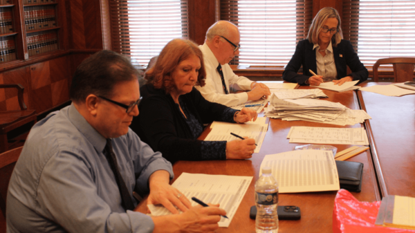 A recount of one precinct from the 2023 Schuylkill County Commissioners election was held at the Courthouse on Dec. 11, 2023.
