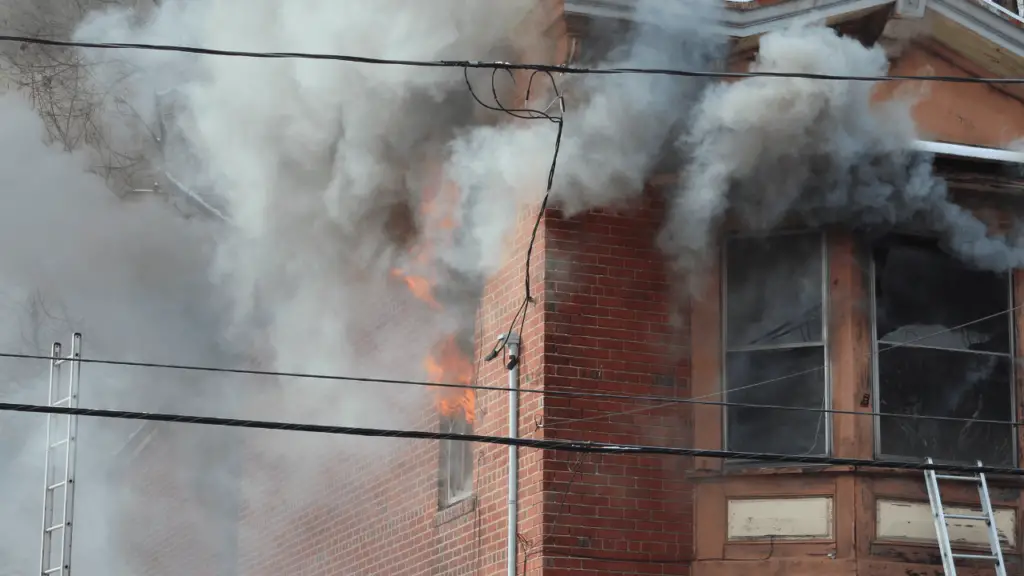 Fire heavily damaged the former Mt. Carbon Fire Co. building on S. Centre St., just outside Pottsville, Saturday afternoon.