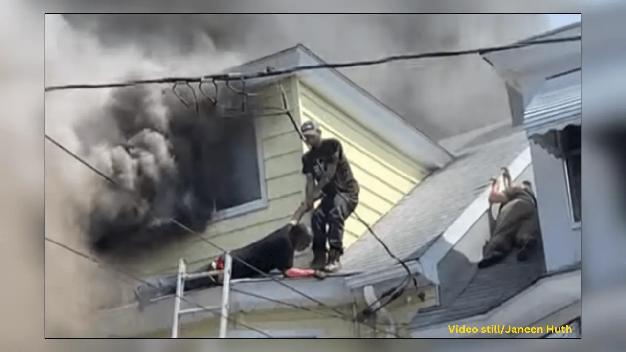 Oscar Rivera, of Minersville, is being hailed as a hero by many in his neighborhood after scaling a ladder to reach an elderly man trapped in a burning home on Sunday, April 14.