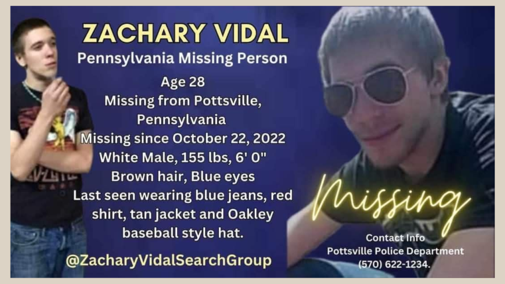 Three Years Later, Search Continues for Missing Pottsville Man Zachary ...